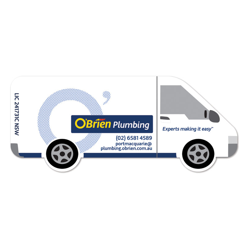 Fridge Van Shaped 107 x 45mm Emerald Print