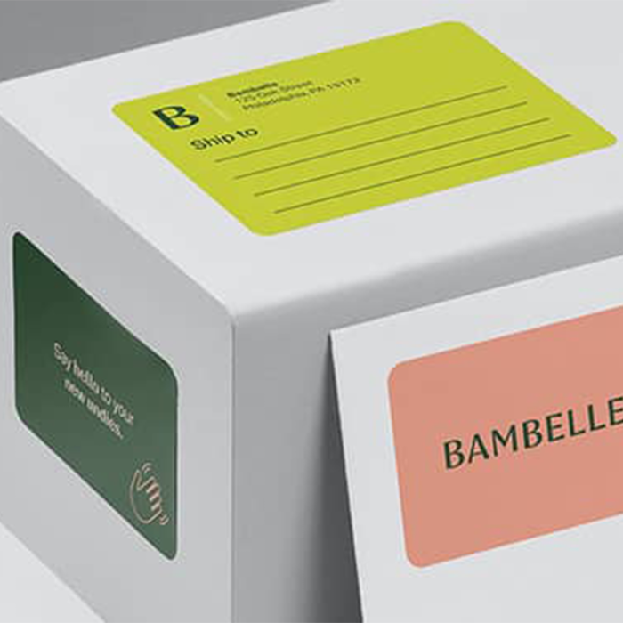 White Vinyl Rectangle Label Rolls