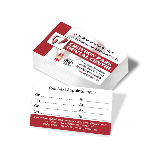 Appointment Cards Printing