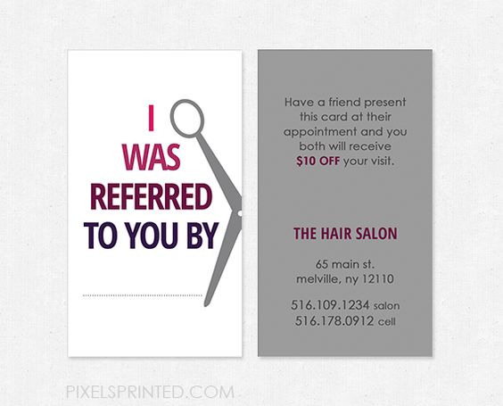 Online Referal cards