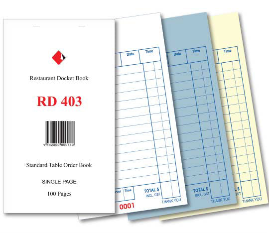 Restaurant Docket Books | Takeaway Order Books Collections