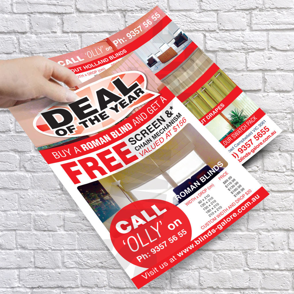 A5 flyer printing with full colour custom design sunshine coast