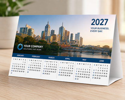 2027 Desktop Tent Calendar Emerald Print Promotional Calendars