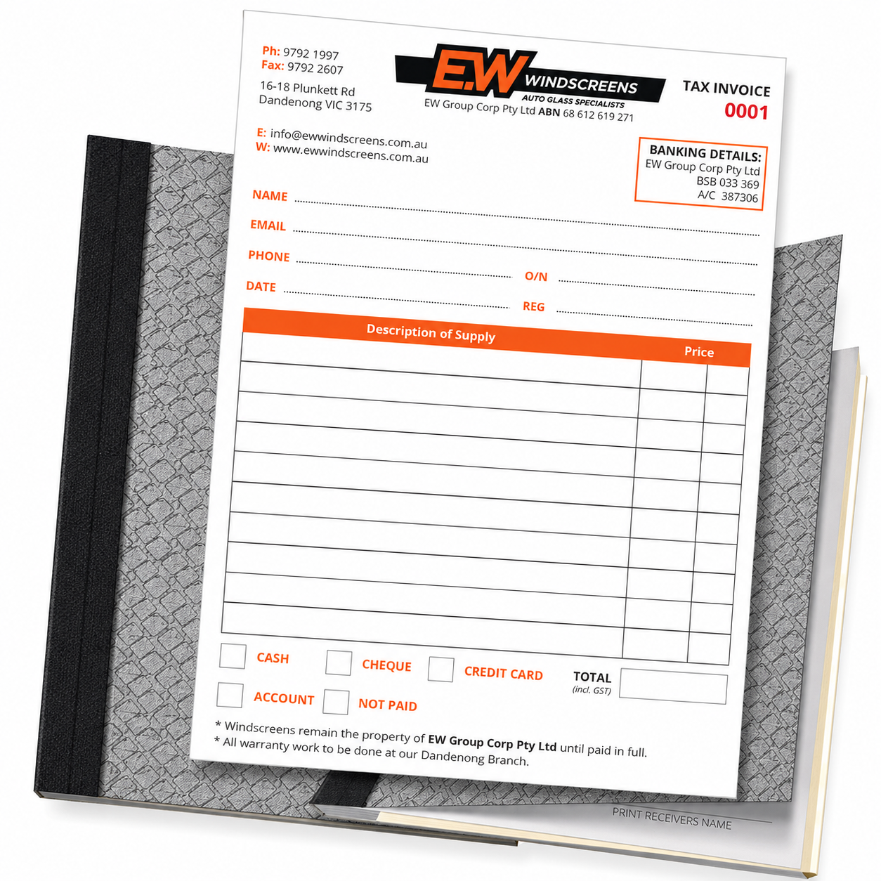 Custom Invoice Books Australia | Duplicate & Triplicate Printing