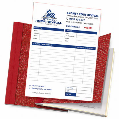 Custom Quote Books Australia | Duplicate & Triplicate Printing