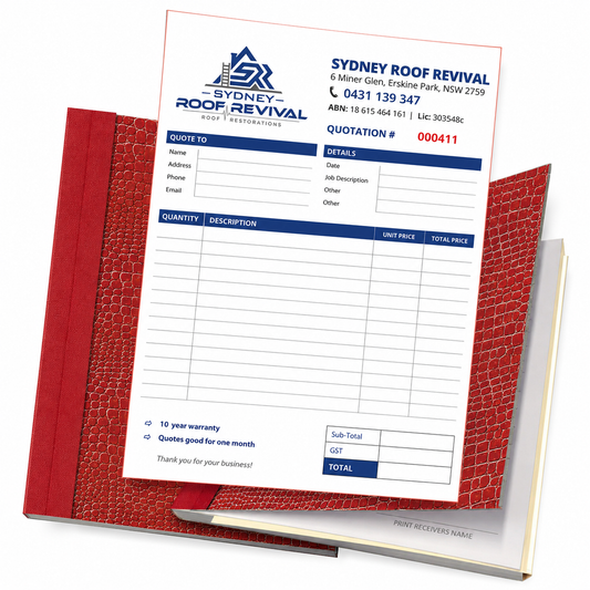 Custom Quote Books Australia | Duplicate & Triplicate Printing