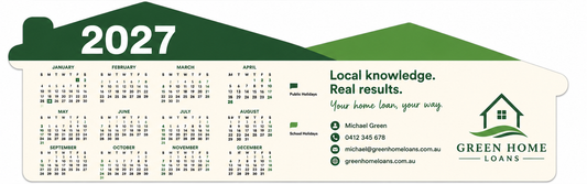 Landscape Calendar House Shaped Fridge Magnets (210 × 95mm)