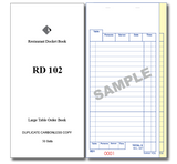 RD102 Large Table Order Books Duplicate Pages x 50 Sets, 100 Books Per Box
