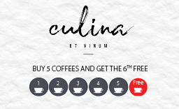 coffee shop loyalty card
