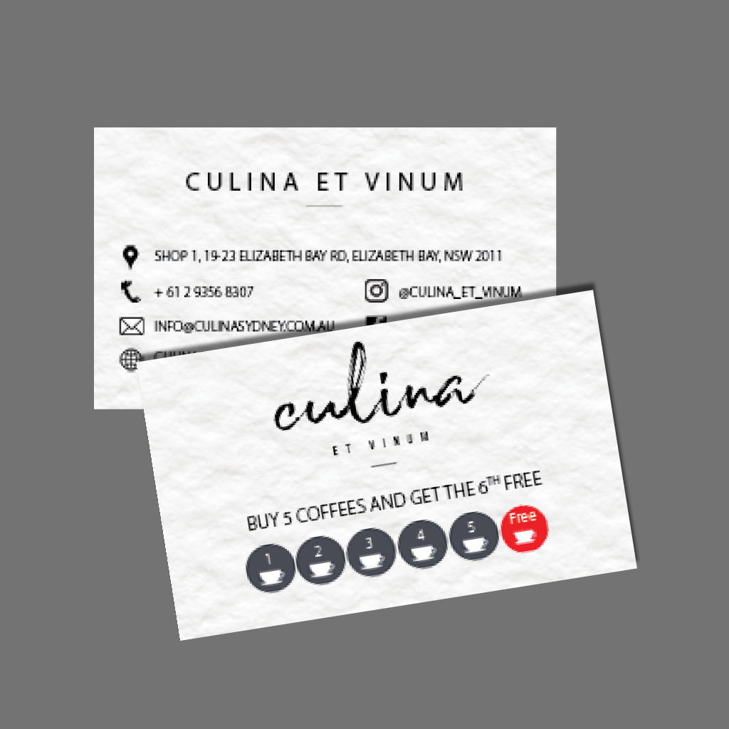 coffee shop loyalty cards