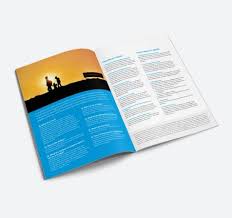 Custom booklet printing with page count/finish for company information