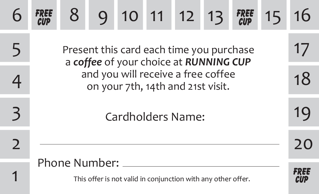 Buy Printed loyalty cards Online Australia