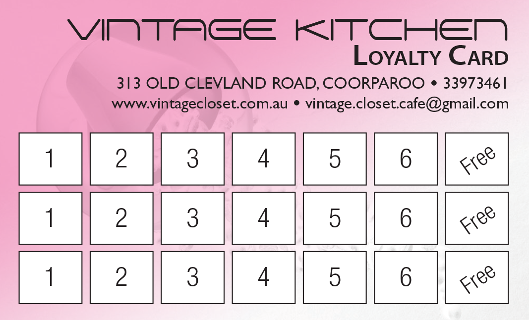 Buy loyalty coffee cards Australia